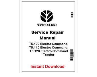 Manuale di assistenza del trattore New Holland T5.100–T5.120 Electro Command