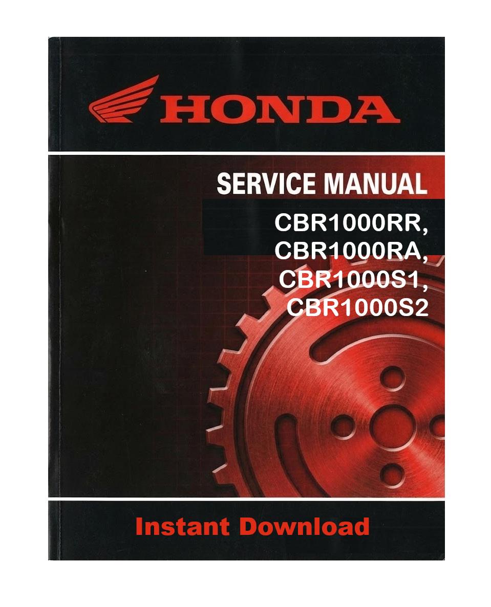 Honda CBR1000RR, CBR1000RA, CBR1000S1, CBR1000S2 Repair Manual - Etsy