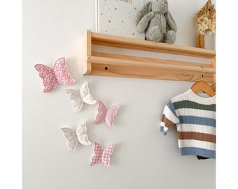 Fabric Butterfly Wall Decor, Custom Nursery Decoration, Layered Butterflies