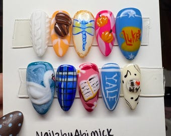 Gilmore girls themed press on nails