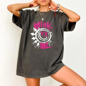 Comfort Colors Blink 182 T-Shirt: Retro Smiley Face Pop Punk Tee