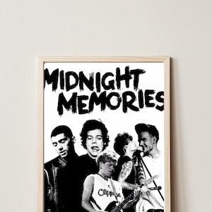 Midnight Memories One Direction Digital Print | 1D Inspired Wall Art | Printable PDF Download Decor