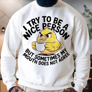 Grumpy Duck Coffee PNG: Sarcastic T-Shirt Print (Digital Download)