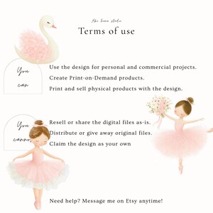 51 Ballet Clipart PNG, Ballerina Girl Watercolor Clipart Bundle, Petite Ballerina, Ballet Birthday Party, Pink Tutu Nursery Decor image 15