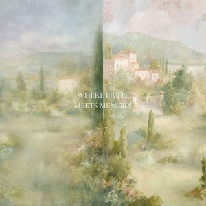 68 verträumte Erbstück-Hintergründe, weiche abstrakte Landschaft PNG-Bundle, impressionistische botanische Hochzeitskulisse, ruhige Luxusweinlesebeschaffenheit Bild 7
