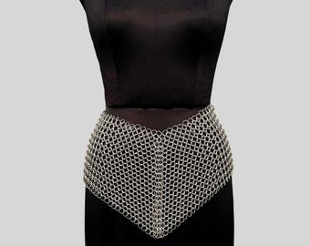 Chainmail Skirt, Anodized Aluminum with 10mm Butted Rings | 28–48 Inch Waist