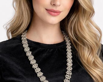 Chainmail Necklace, 10mm Butted Aluminum Rings | Silver Medieval Viking Jewelry