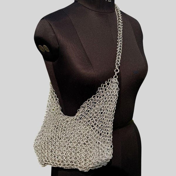 Reenactment Armor Aluminum Chainmail Bag, 10mm Butted Rings | Anodized Finish