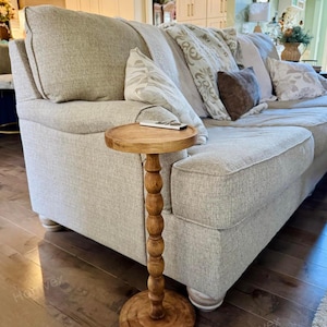 Wooden Small Side Table, Round End Table, Side Table, Small Coffee Table, Bedside Table,  Sofa Side Table, Pedestal Side Table