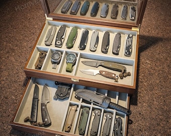 Wooden Knife Display Case, Knife Storage Case, Knife Organizer Box, Knife Display Box, Knife Case, Knife Storage, Store Display Case