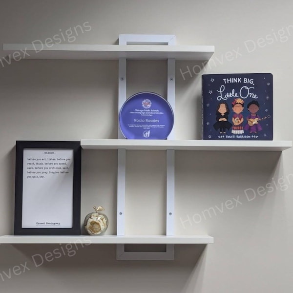3-Tier Rustic Floating Shelves with Heavy Duty Brackets , Corner Shelves, Bathroom Shelves, Floating Shelves, Home Decor, Housewarming Gift