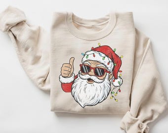 Christmas Santa Shirt, Retro Santa Shirt, Gift For Christmas, Retro Christmas Shirts, Christmas Shirt For Women, Gift For Women, Santa Shirt