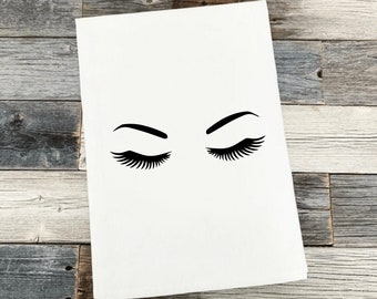 Beauty Salon Lashes Farmhouse Style Farmhouse Salon Towel | Lash Bar | Eyebrows | Brow Bar | Beauty Salon Decor | Cosmetics | Makeup