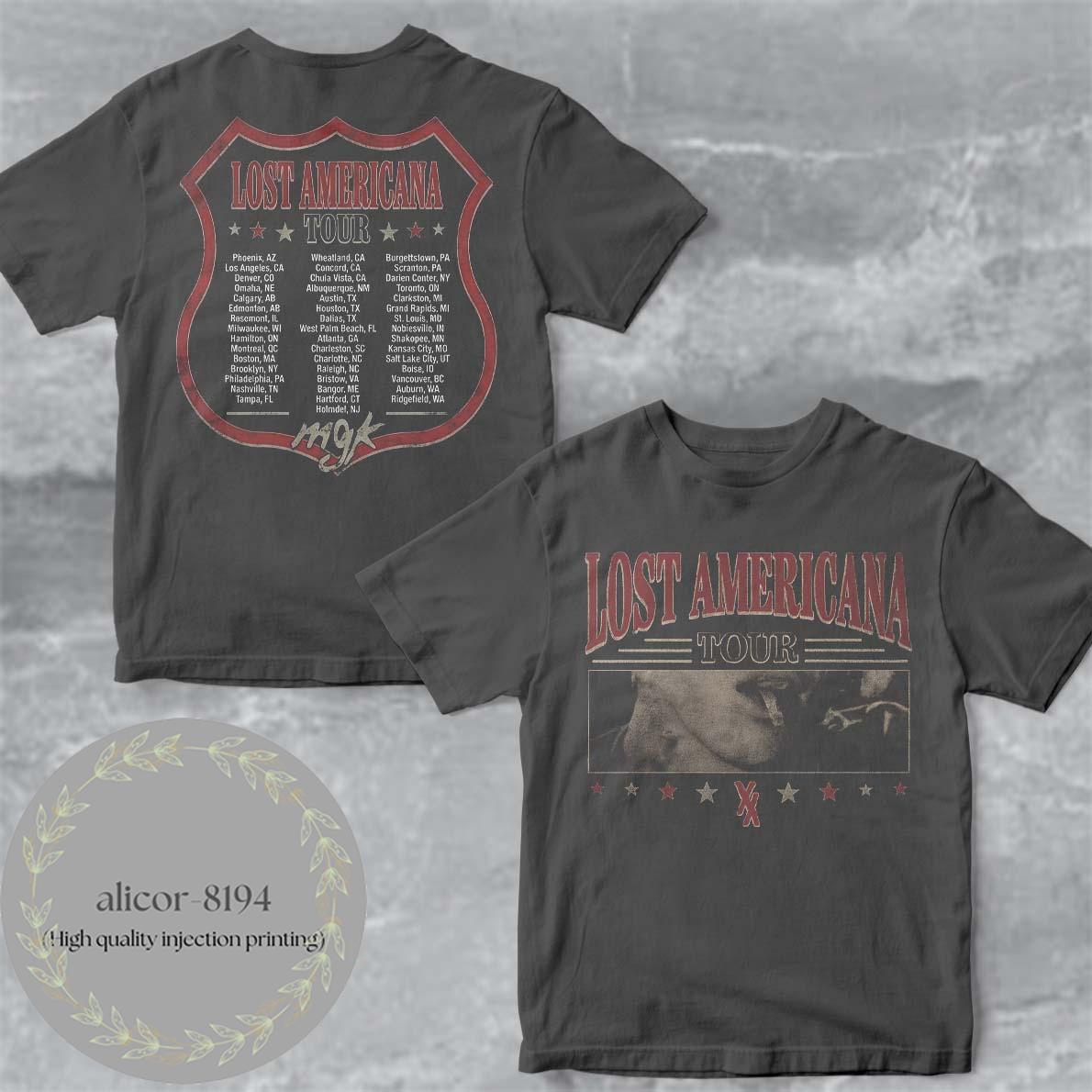 T-shirt Officiel MGK Lost Americana - Merchandising Licencié Bravado - Coupe Classique Et Léger