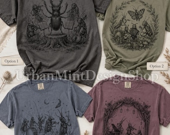 Vintage Insect Orchestra Shirt, Beetle Moth Musician Tee, Cottagecore Bug Band T-Shirt