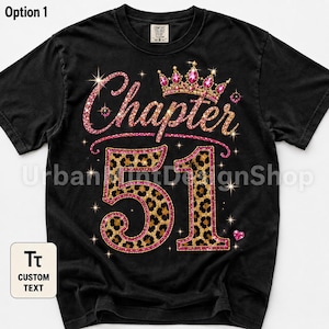 Custom Birthday Shirt, Glitter Leopard Age Name Tee, Milestone Birthday Apparel