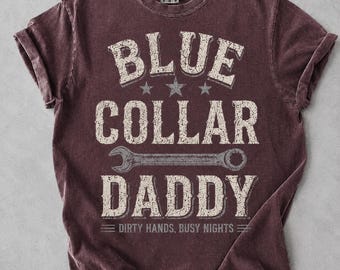 Camiseta para papá obrero, camiseta gráfica para papá mecánico, papá de clase trabajadora, diseño de llave inglesa desgastada