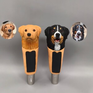 Benutzerdefinierte Hunde Wasserhahn Griff, personalisierte Haustier Kopf Wasserhahn Knopf, handgefertigte Hundeskulptur, einzigartige Hundeliebhaber Wohnkultur