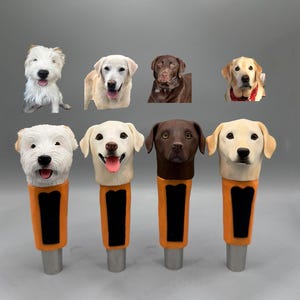 Benutzerdefinierte Haustier Bierzapfgriff, handgefertigter Polymer Clay Wasserhahnknopf, personalisierter Hundekatzen Zapfgriff