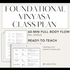 All Levels Full Body Vinyasa Flow (60-minute) | Foundational Yoga Class Plan PDF Ready-to-Teach