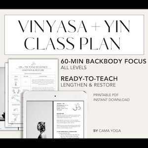 60-Minute Vin + Yin Yoga Class Plan | Backbody Focus | Vinyasa to Yin Sequence Ready-to-Teach (PDF)