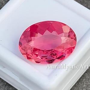 Oval Cut Padparadscha Sapphire Gemstone, 11.00 Ct Pink Orange Sapphire