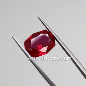 Gemme du Sri Lanka de luxe, 7 carats, taille hexagonale, rubis rouge sang, certifiée pour bijoux de créateur