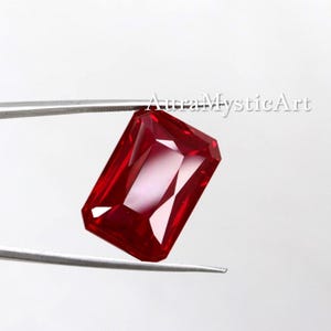 are Natural Red Ruby 30 Ct AAA Grade Emerald Cut 18x14x8mm Certified Loose Gemstone for Fine Jewelry, Luxury Ring, Collector Stone