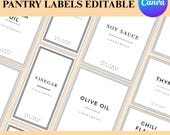 Editable Pantry Labels Template: Customizable Kitchen Organization (Instant Download, PDF File)