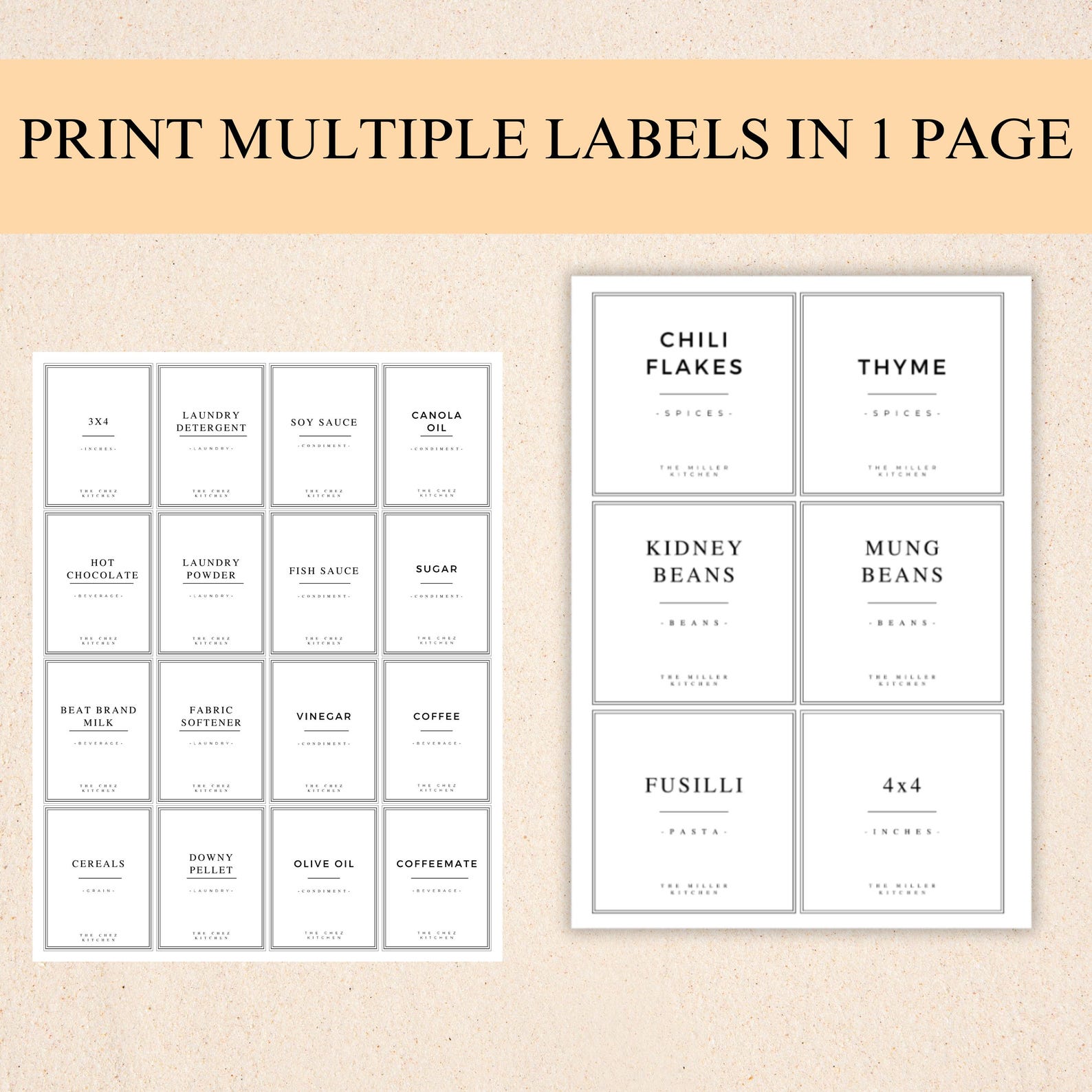 Editable Pantry Labels Template: Customizable Kitchen Organization ...