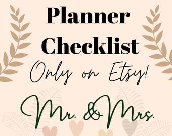 Boho Minimalist Wedding Planner Checklist