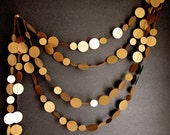 Antique Gold Garland - Caramel Brown - New Years Garland - Christmas Garland - Party Garland - Festive Garland
