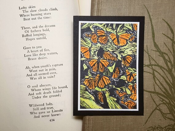 Hummingbird Linocut Print For Bird Lovers 2 5 X 3 5 Inches Mini Art Artist Trading Cards Art Collectibles