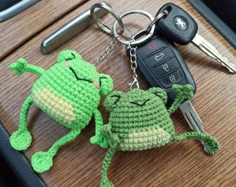 Leggy Frog Crochet Keychain PDF PATTERN | DIY Amigurumi Frog
