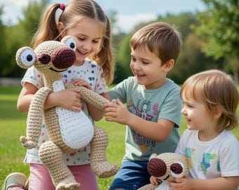 Sloth Amigurumi Crochet Pattern, Long Neck Sloth PDF, Toy Keychain