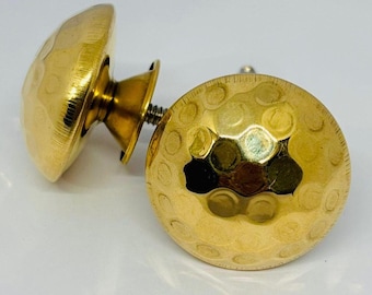 Gold Brass Floral Cabinet Knob | Shabby Chic Drawer Pull