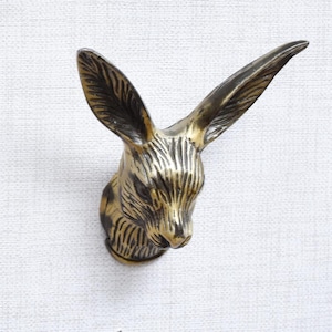 Steel Leaf Decorative Rabbit Face Aluminum Hooks | Brass Hook | Wall Organizer | Key Holder | Towel Hook