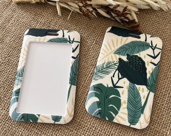 Porta tarjetas de visita, porta credenciales con diseño floral, regalo para mujeres