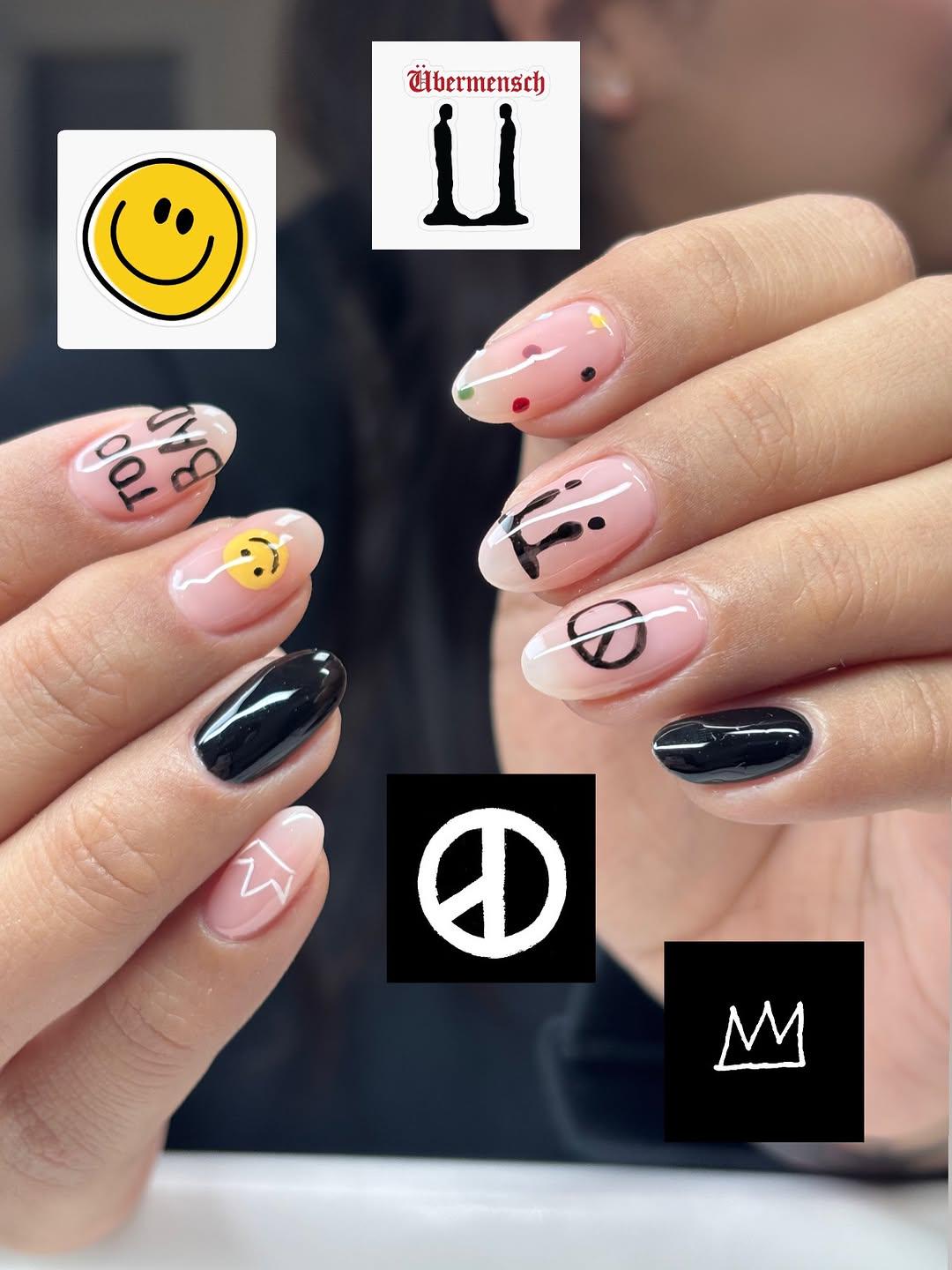 Hand Painted G Dragon Nails - Etsy