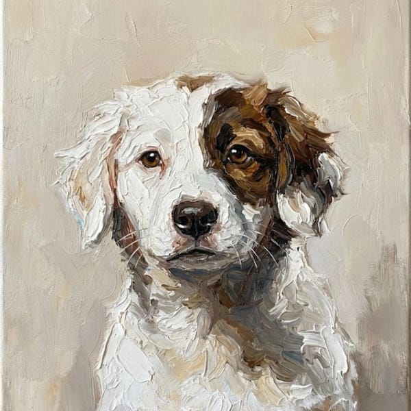 Custom Pet Portrait | Oil Painting on Canvas | Personalized Painting From Photo | Dog Cat Memorial Gift