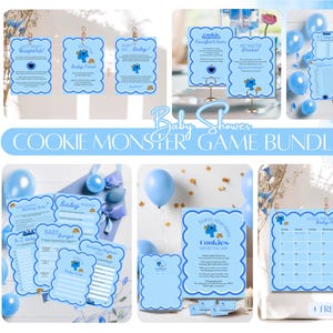 Cookie Monster Baby Shower GAME Bundle