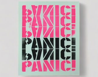 Panic - Woodcut Print