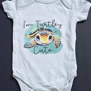 I’m Turtley Adorable Baby Onesie | Cute Turtle Infant Bodysuit 6–9M | Baby Shower Gift | Gender Neutral Baby Outfit