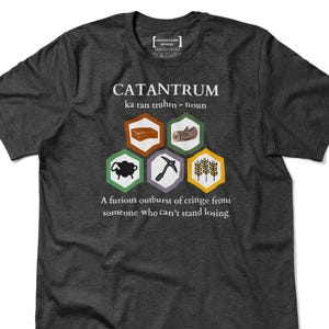 Catantrum Settlers of Catan Shirt, Vintage Game Night T-Shirt, Funny Board Game Tee, Gift for Tabletop Game Lovers, Casual Gamer Wear
