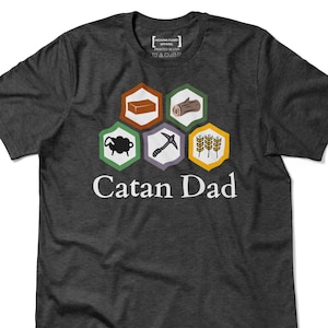 Catan Dad Shirt, Father&#39;s Day Settlers of Catan T-Shirt, Gift Idea for Board Game Lovers, Geek Nerd Birthday Tee, Catan Husband T Shirt