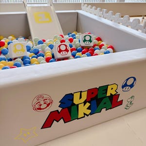 Super Mario Vinyl Decal Stickers for Ball Pit Nintendo