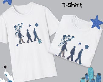 Wave to Earth, W2E T-shirt, Aesthetic Shirt, Wave to Earth Gift, W2E Lovers, Blue Shirt, Gift for Friend, I Love W2E, Wave to Earth T-Shirt