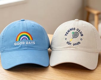 Logo Custom Embroidered Hat, Custom Text hat, Bulk baseball Hat, Personalized Dad Cap, Custom Bachelorette cap, Fathers Day Christmas Gift