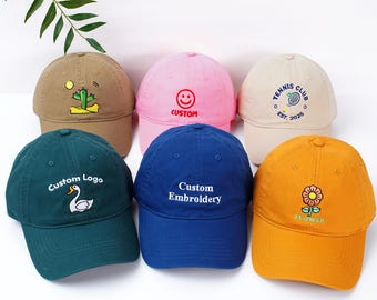 Benutzerdefinierte gestickter Text-Logo-Hut, benutzerdefinierte Hut, Baseball-Hut, personalisierte Papa Kappe, benutzerdefinierte Bachelorette Kappe, Vatertag Weihnachtsgeschenk