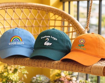 Custom Embroidered Logo Hat, Custom Text hat, Bulk baseball Hat, Personalized Dad Cap, Custom Bachelorette cap, Fathers Day Christmas Gift